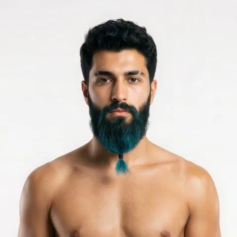 The locked reference face for the male lead