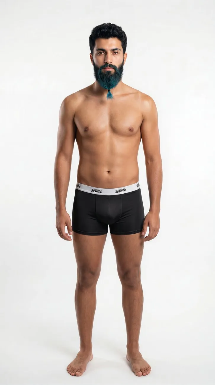 Male lead wearing the boxer